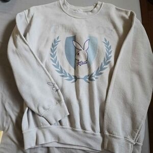 PLAYBOY Light Blue Sweatshirt with Blue Logo